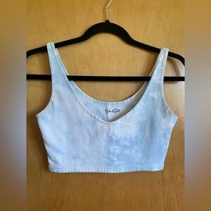 Brandy Melville Blue Sleeveless Crop Tank Top